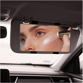 Car Visor Mirror with Straps,Makeup Mirror for Cars Sun Visor | HD Car Mirror Vanity Fit for Most Cars,2 in 1 Mirrors for Cars Visors Car Accessories for Women Interior