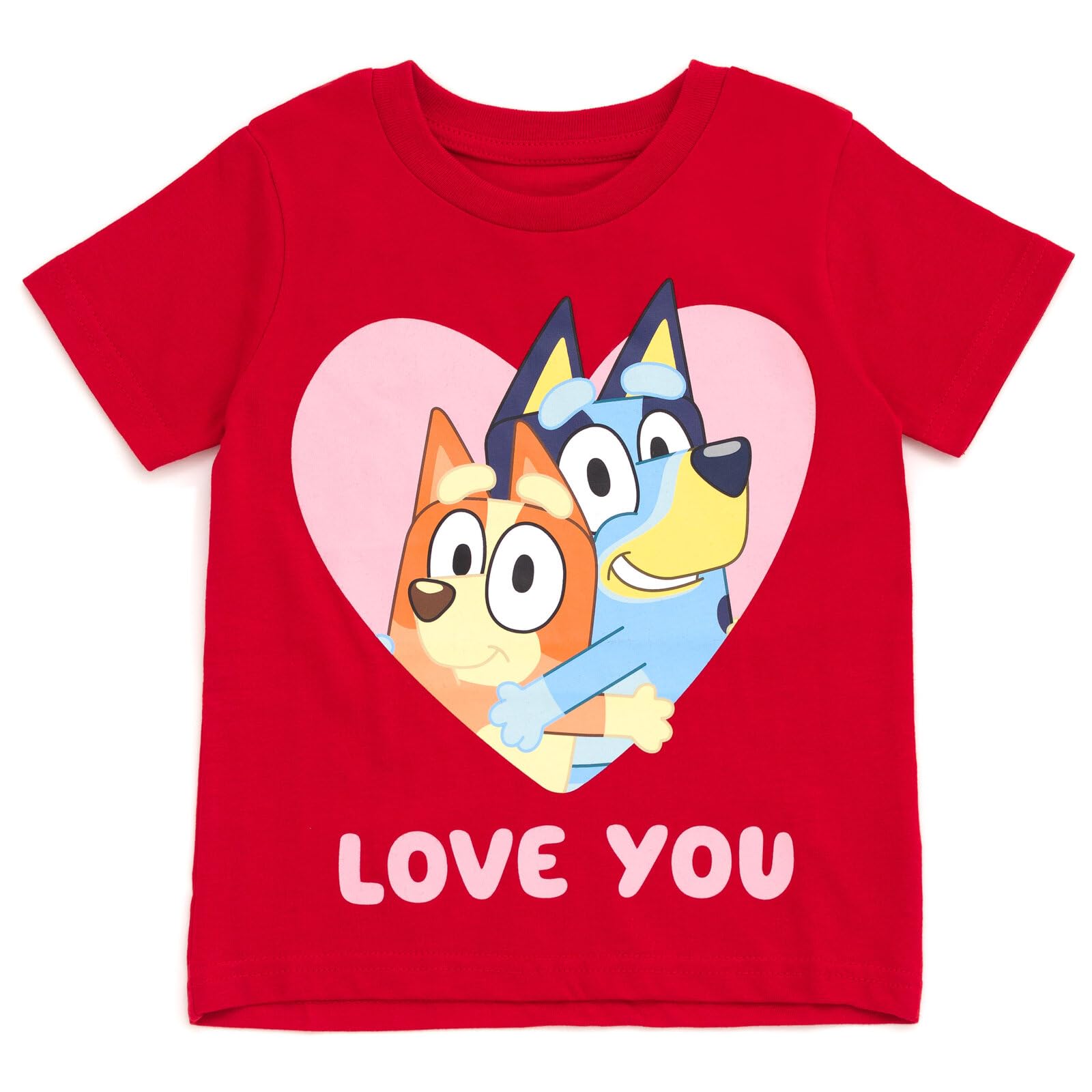 Bluey July 4th Halloween Christmas Birthday School Heart T-Shirt Infant to Big Kid Sizes (12 Months - 10-12)