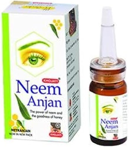 Khojati, Neem Anjan Power of Neem y la bondad de la miel, 0.2 onzas líquidas, paquete de 3