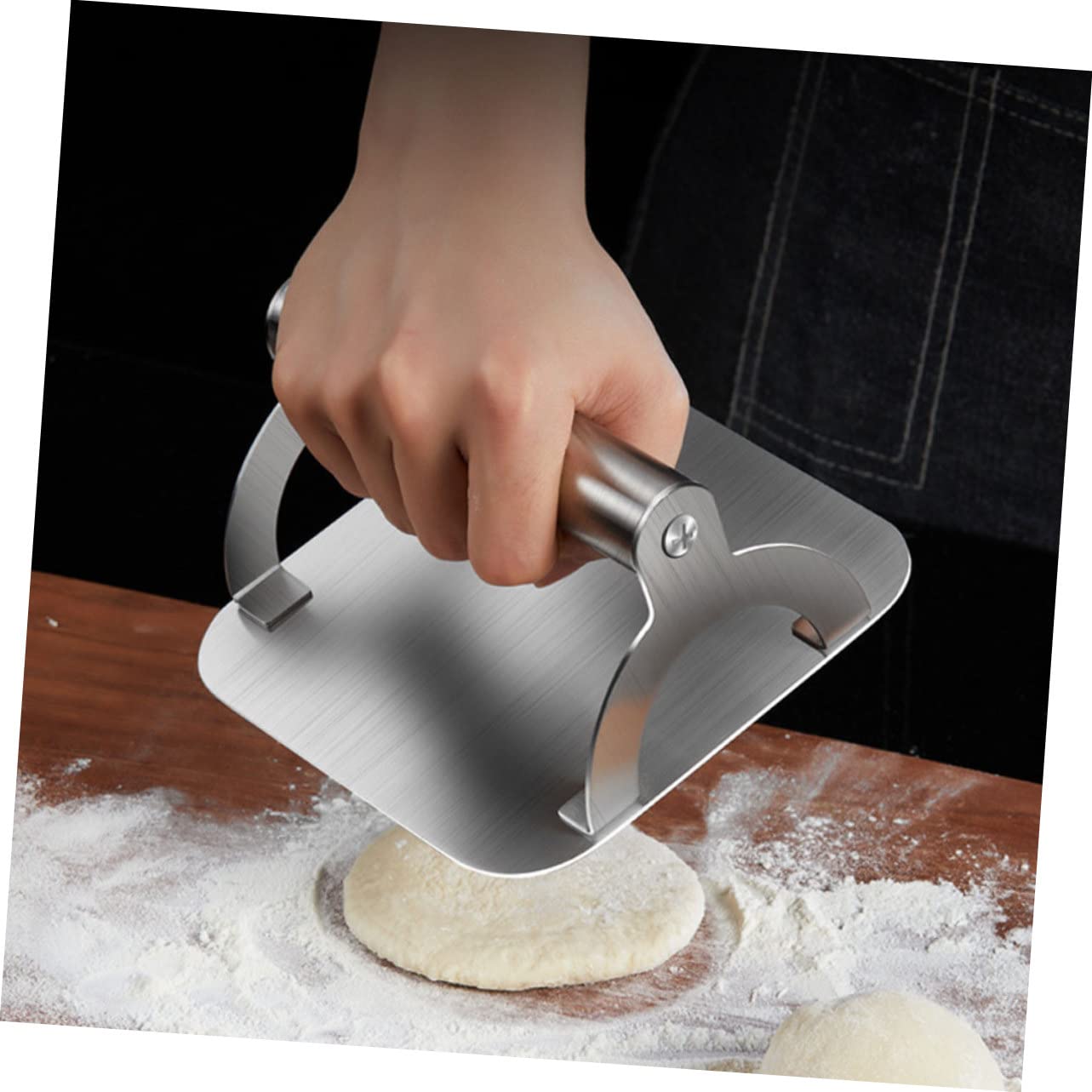Presse à Hamburger Inox - Outil De Cuisine Pour Galettes De Viande, Design Ergonomique