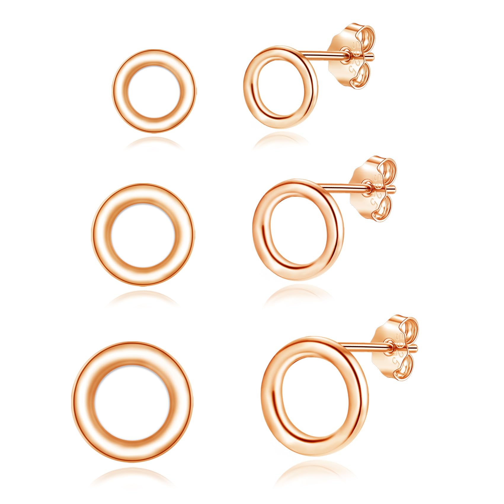 Loutade Ohrstecker Silber 925, Hypoallergen Silber Damen Ohr