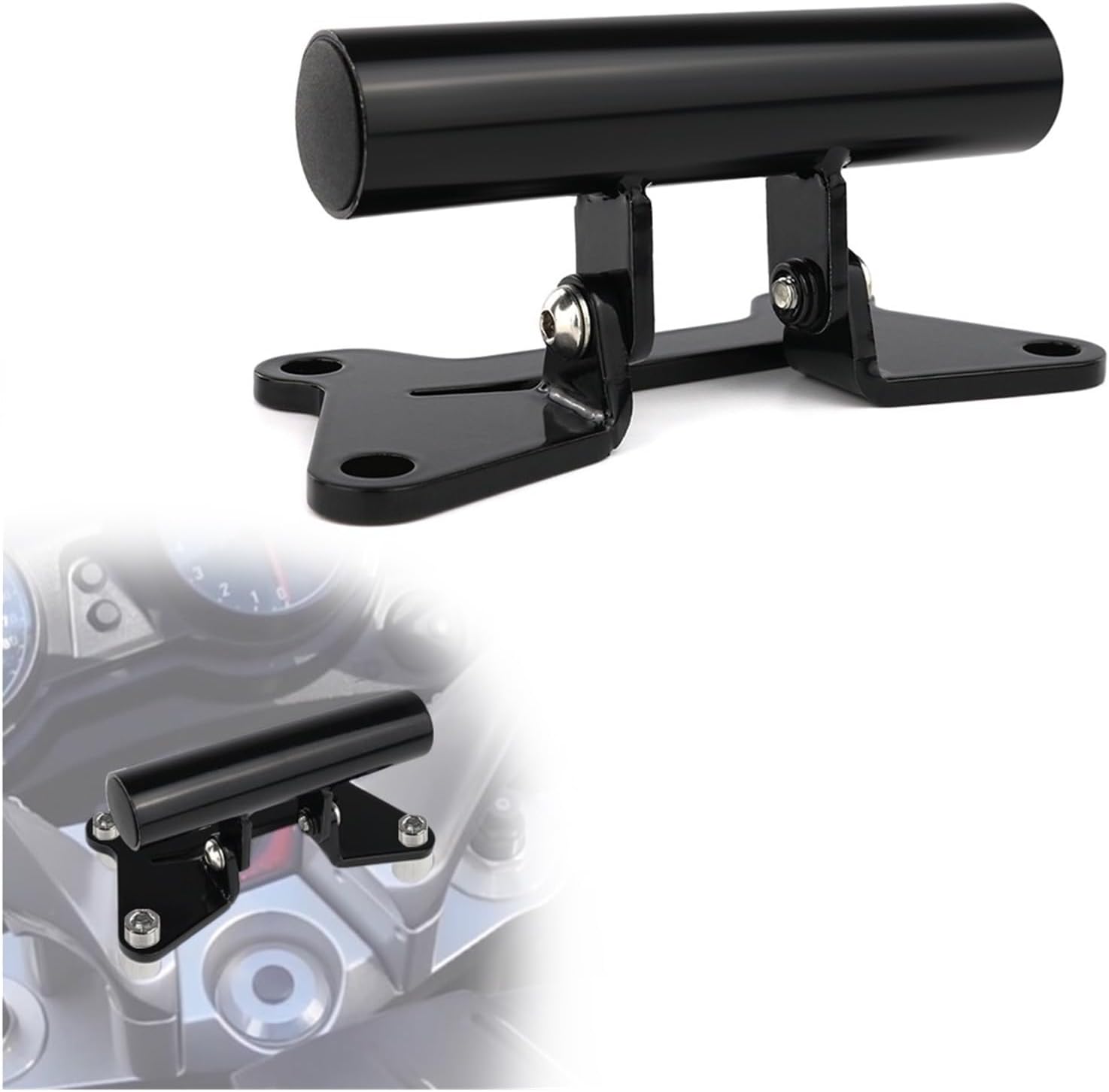 Motorcycle GPS Mount Compatible with Kawasaki Concours14 2008-2020 2021 2022 2023 2024 Handlebar Clamp GPS Phone Holder Navigation Bracket(Type 3)