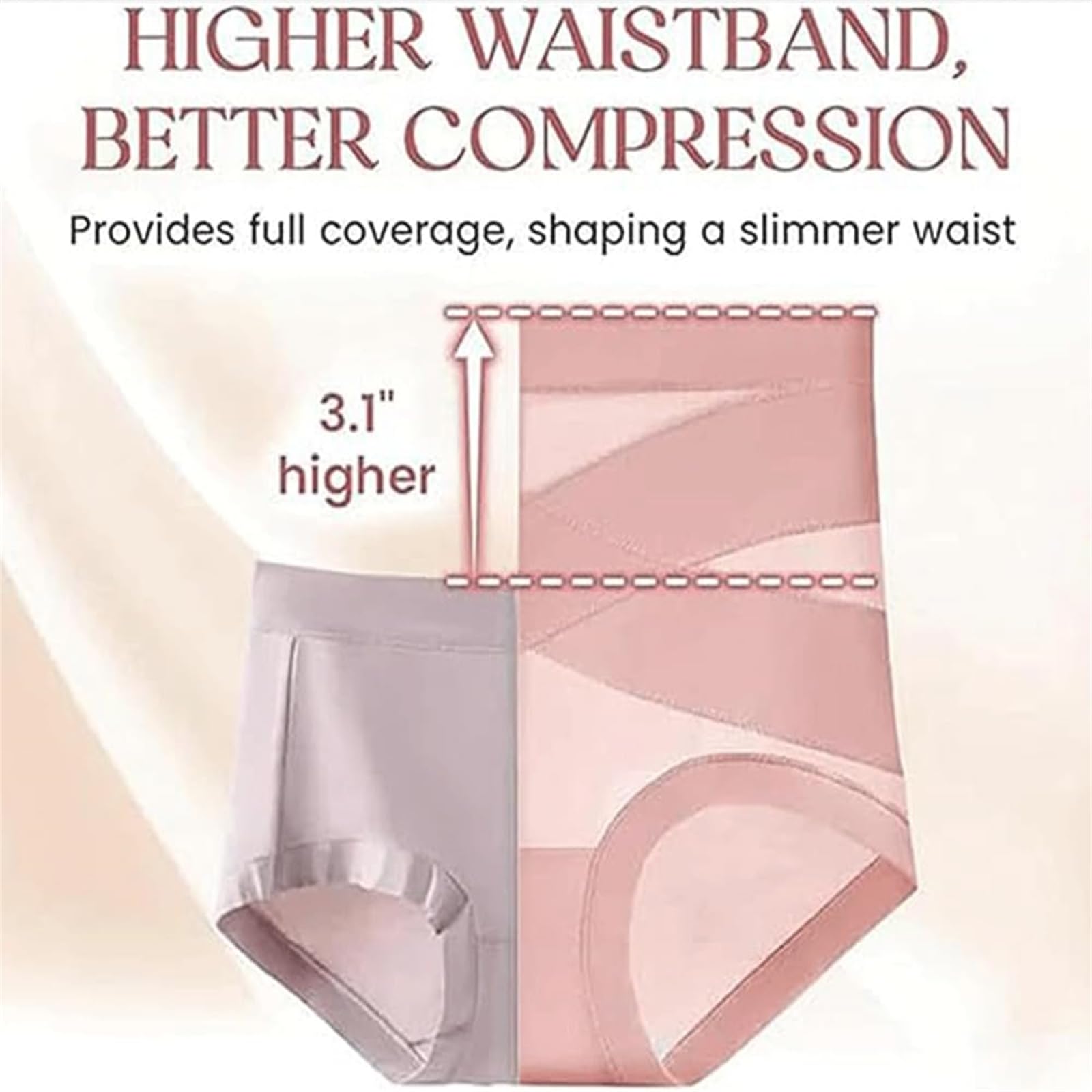 Lushtush Culotte gainante ultra confortable et étanche pour femme Taille haute avec contrôle du ventre, 6 pièces., M