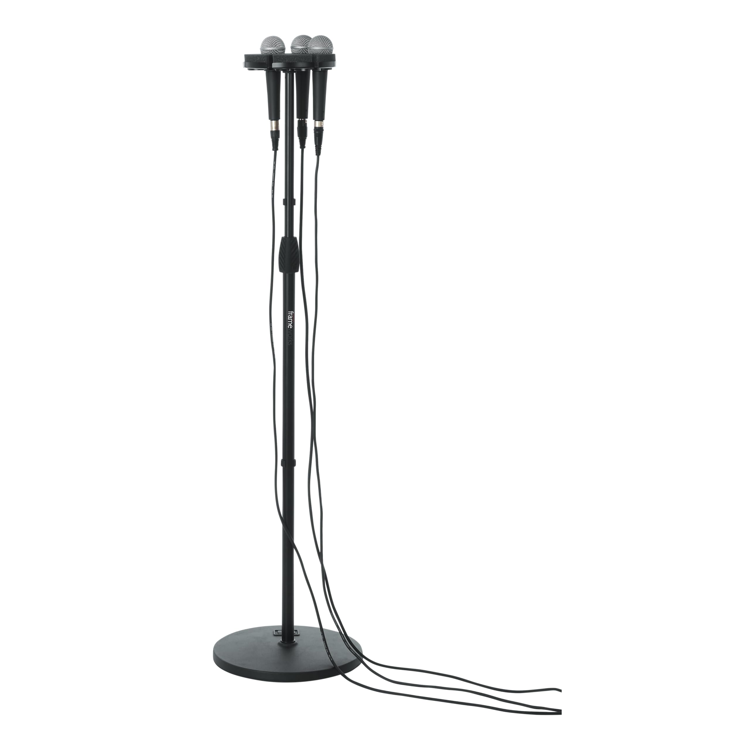 Gator Frameworks Adaptador para soporte de micrófono con capacidad para hasta 6 micrófonos, compatible con modelos con cable e inalámbricos (GFW-MIC-6TRAY)