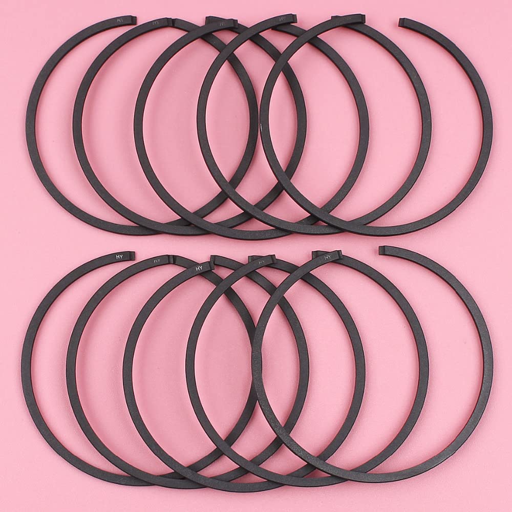10 Pezzi/Lotto Fasce Elastiche pistone Adatte for 266 268 268K 371 Motosega Pezzo di Ricambio 50 mm × 1,5 mm