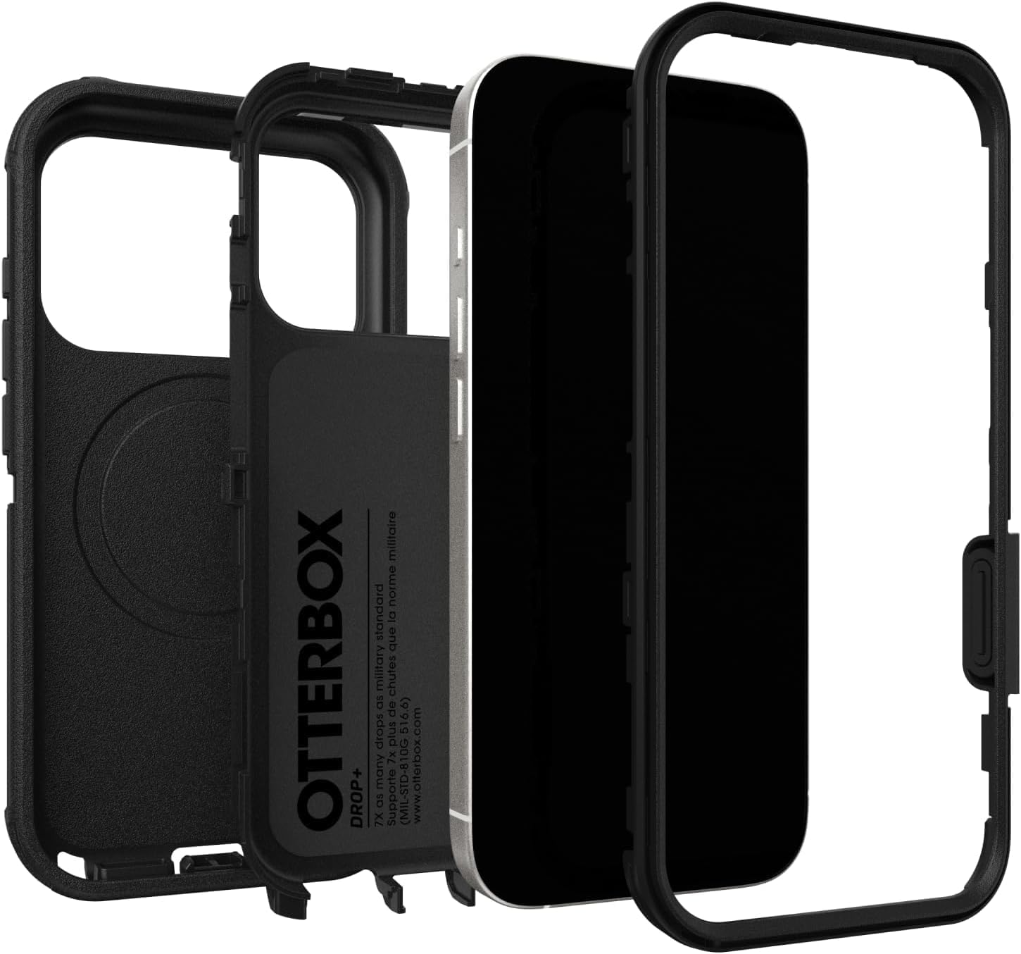 OtterBox iPhone 17 Pro Defender Pro Series Case - Black - Tough, Rugged & Durable iPhone Case, Snaps on MagSafe