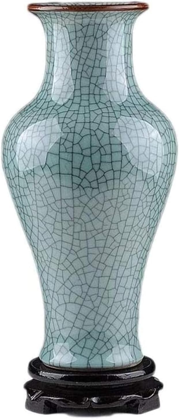 Bzgpmfud One Color Vase Desktop Decoration Ceramic With Rotating Base Handmade Crafts Can Be Placed In The Study Room Living