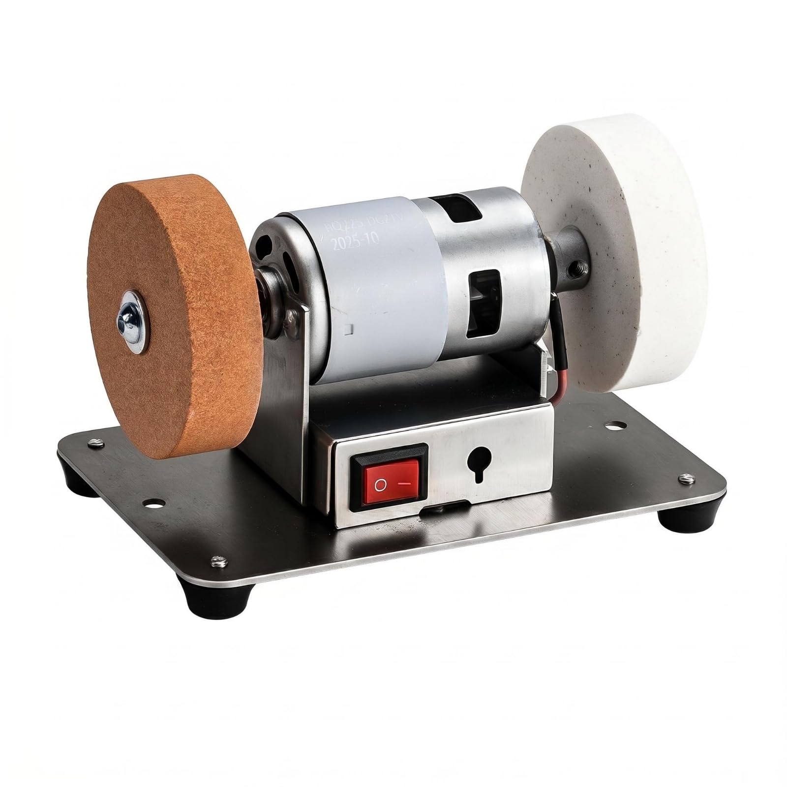 Compact Desktop Bench Grinder Tabletop Two-Wheel Wheel Grinder Metal Base Multi-Purpose Grinding Machine, Copper Motor-image-49