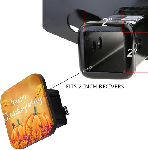 Miniatura 3 de Swono Cubierta de tubo de enganche de goma para el Día de Acción de Gracias, calabaza de otoño, bayas de arce, goma suave, protege el tubo de