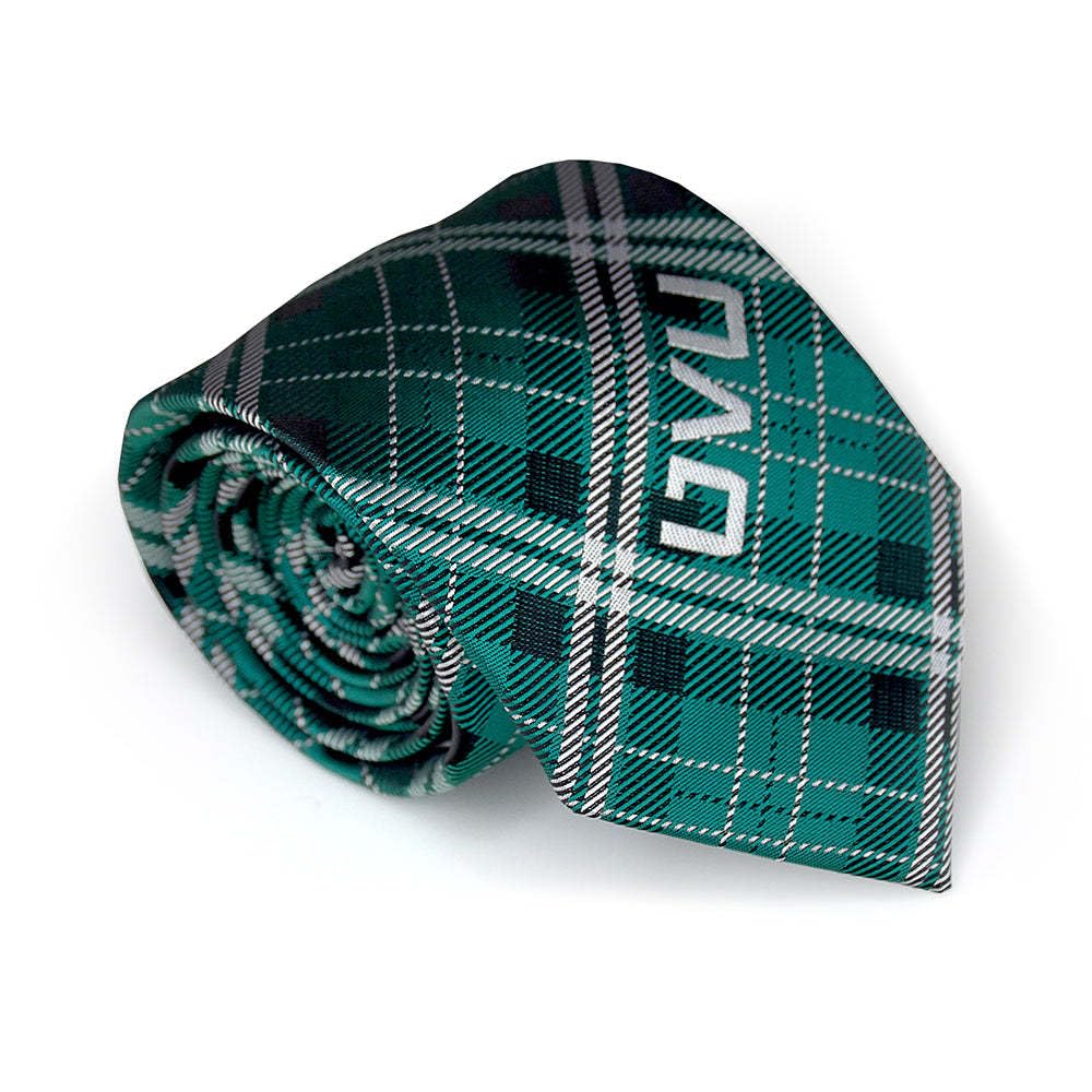 Fan Frenzy Gifts UVU Men's Plaid Tie Officially Licensed Utah Valley University Wolverines Tie | NCAA Sports Ties for Men | Machine-Washable Neckties Made of Microfiber