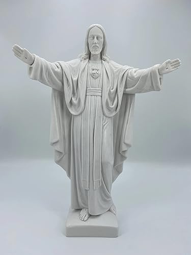 Miniatura 5 de THE FAITH GIFT SHOP Estatua Blanca del Sagrado Corazón de Jesús Montmatre Made in ItalyEstatua Blanca del Sagrado Corazon de Jesus Hecha en Italia