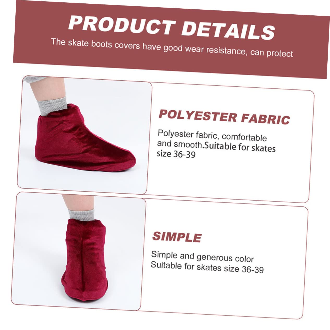 BESPORTBLE 5paires Couverture De Patins à Glace Résistante à Usure pour Patins De Hockey Patinage Artistique Accessoire Pratique pour Éviter Les Marques Et Salissures