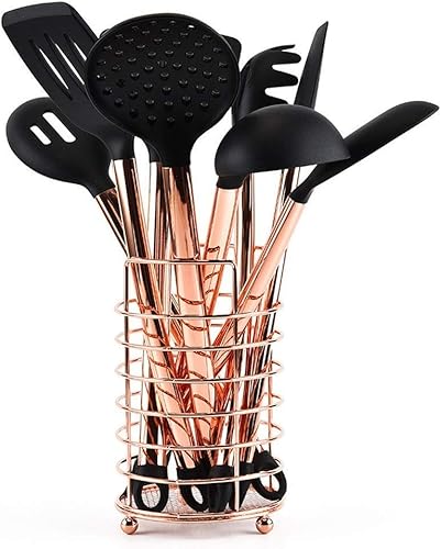 Tenbroman 1011 unids oro rosa mango de acero inoxidable utensilios de cocina conjunto silicona antiadherente resistente al calor cocina herramientas disponible en Yaxa Colombia