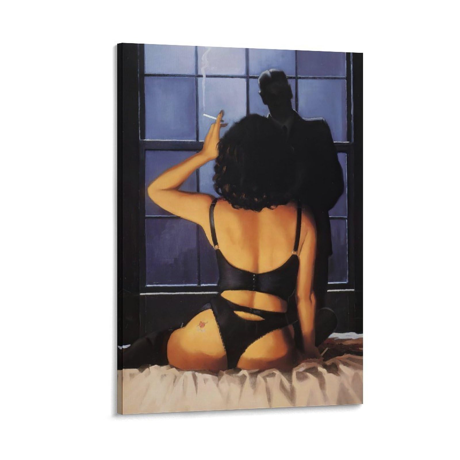 Round Midnight by_Jack_Vettriano Wall Art Prints Poster 23 Canvas Wall Art Decorative Bedroom Modern Home Print Picture Artworks 16x24inch(40x60cm)
