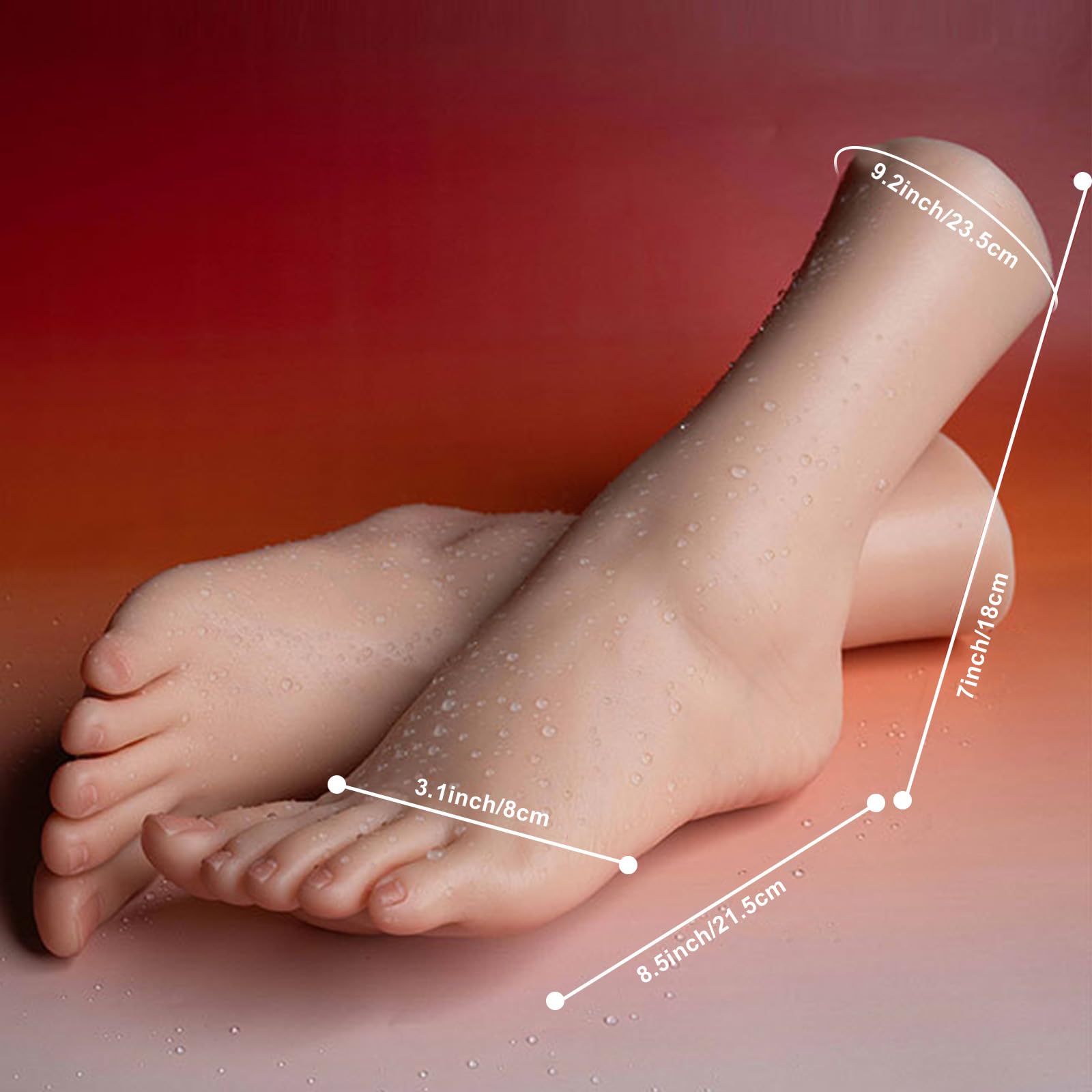 Mannequin de pied réaliste en silicone avec os, modèle de pieds féminins réalistes pour présentation de bijoux et de chaussures, parfait pour les collectionneurs et les vitrines fétichistes