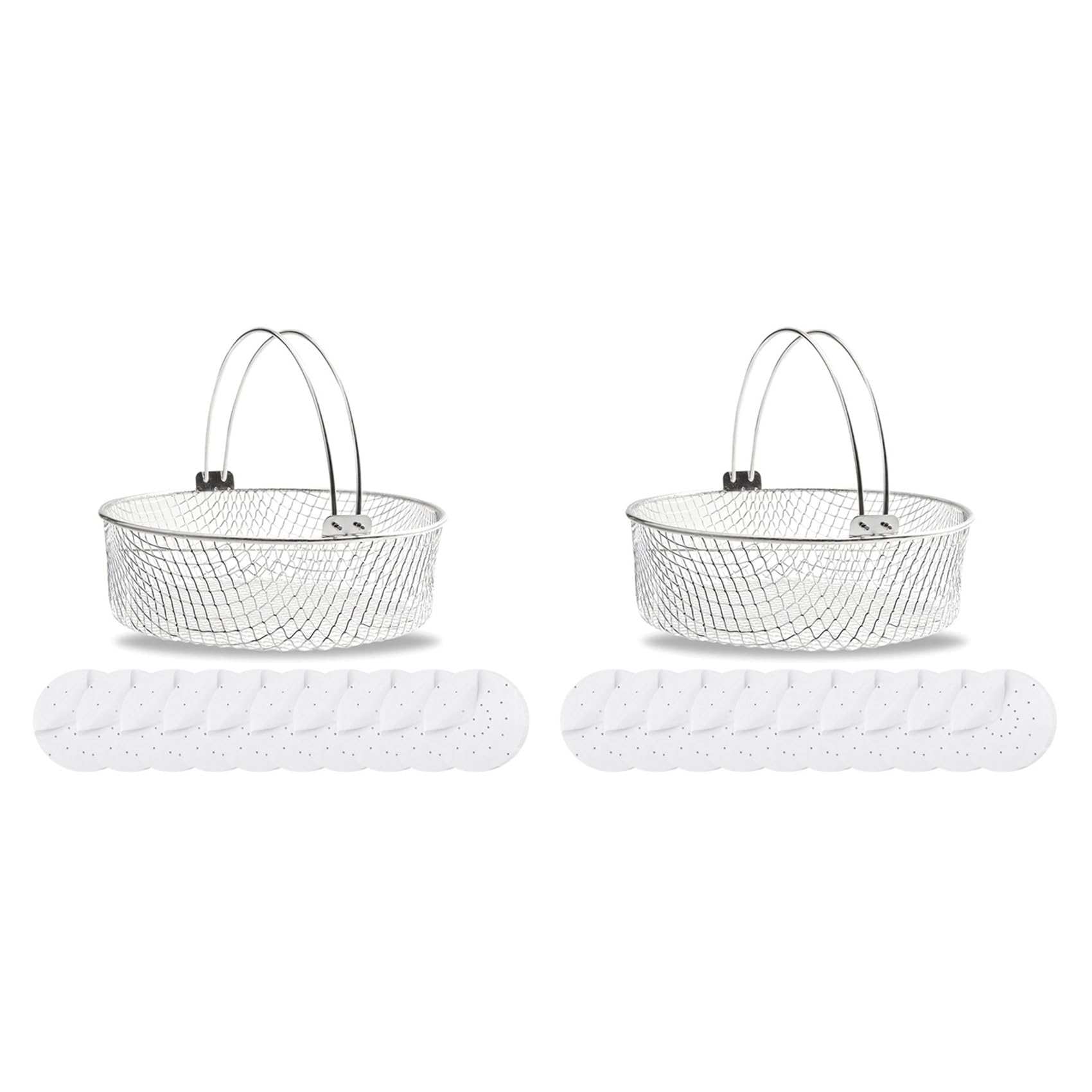 Hndhbfgrt 2X Air Fryer Basket for Mesh Steamer Basket for Foodi 6.5, 8Qt,Basket,Air Fryer Crisping Basket with Handle