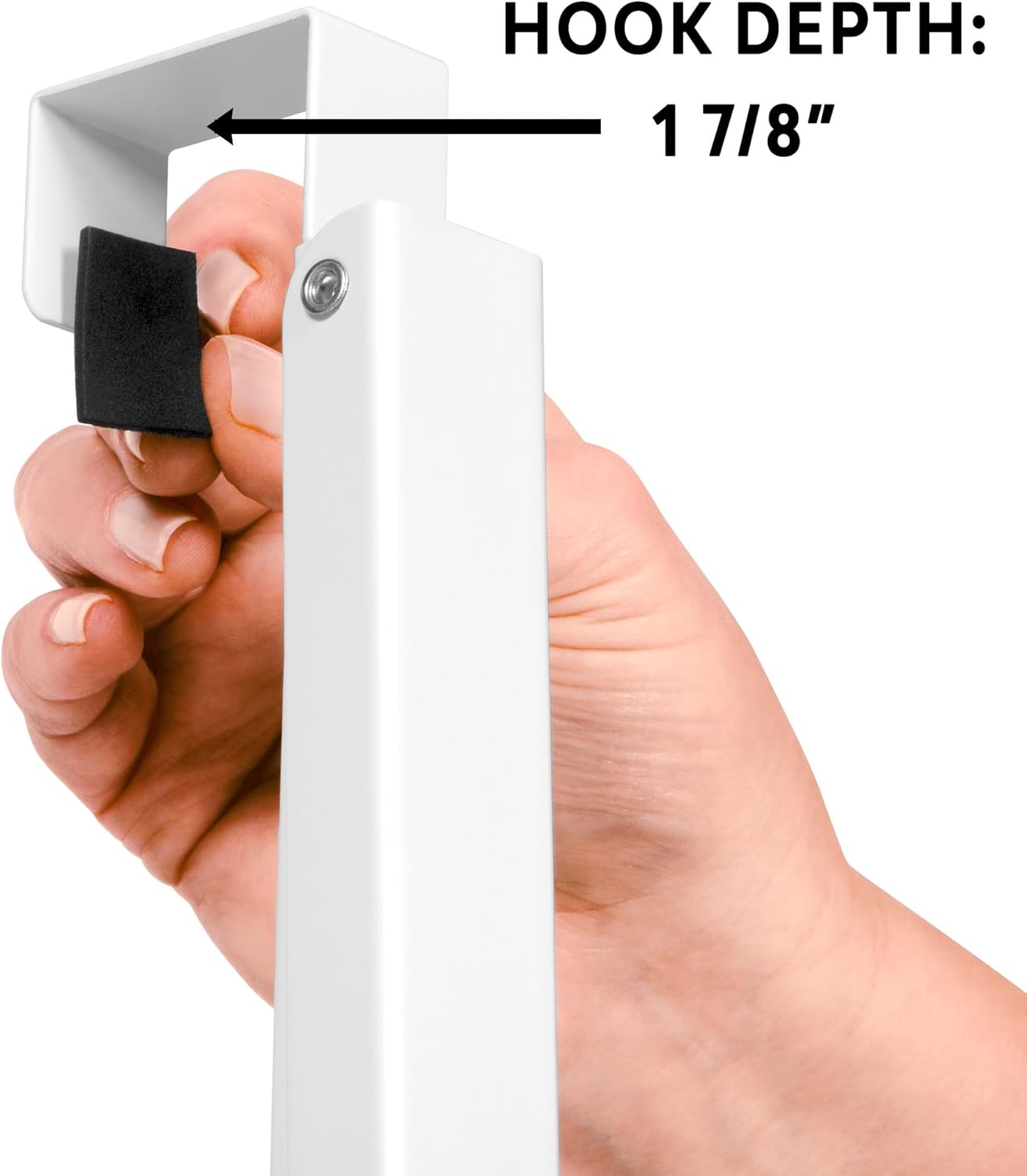 White Foldable Over-the-Door Hanging Rack with Hooks
