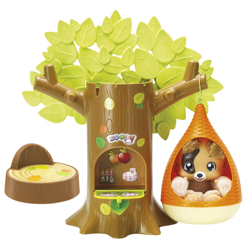 ColorBaby Zoopy Baby Puppy and Treehouse, Light Brown (43907)