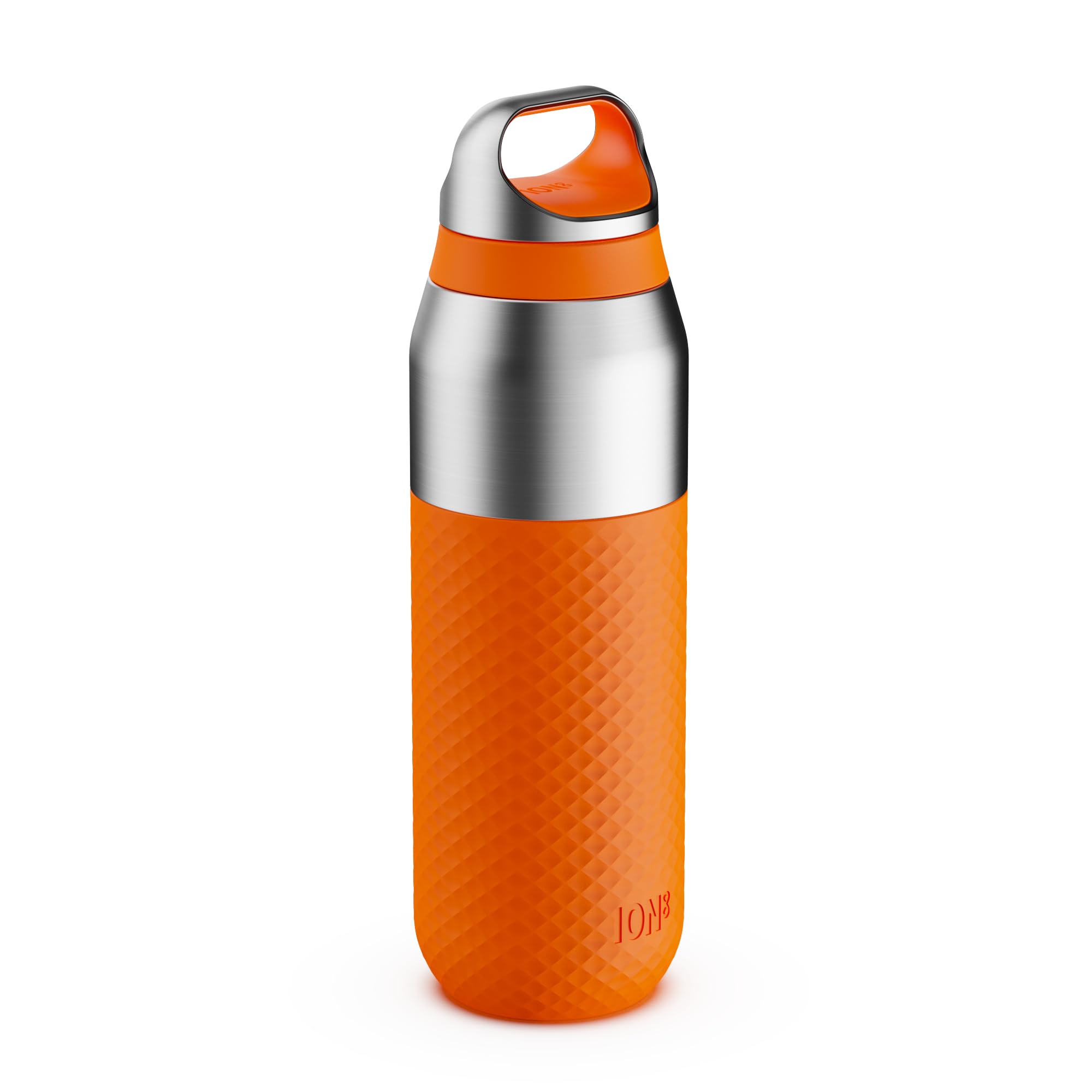 ION8 Primo ROAM Insulated Water Bottle 485ml (16oz) – Leakproof Stainless Steel, Vacuum Insulated for Hot & Cold Drinks, Twist Lid, Dishwasher Safe, Orange