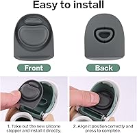 Vista 4 de Joshey Juego de 6 tapones de repuesto con sello de goma, compatible con la botella de 24 onzas con pico y tapa de la Owala Freesip - Piezas de Gris