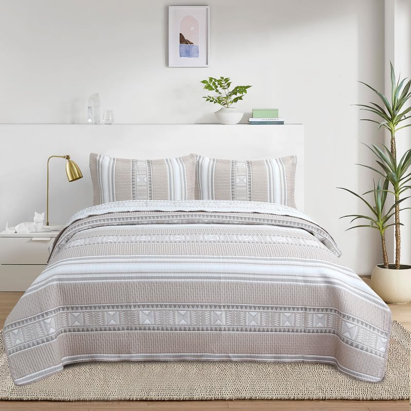 Fit Even Quilt Embroidery Bedspread 3 Piece Set U2013 Coverless