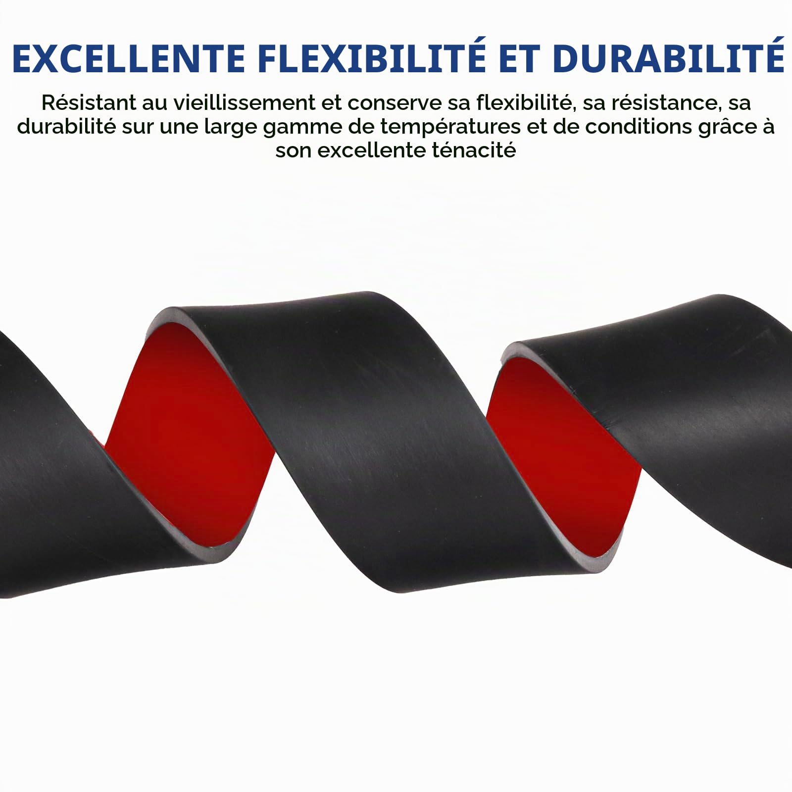 Bande de Caoutchouc adhesif Feuille de Caoutchouc néoprène, 80 mm x 5 mm x 3 m pour Joints Protection du revêtement de Sol, Bricolage, Protection des sols, antidérapant, Anti-Vibrations