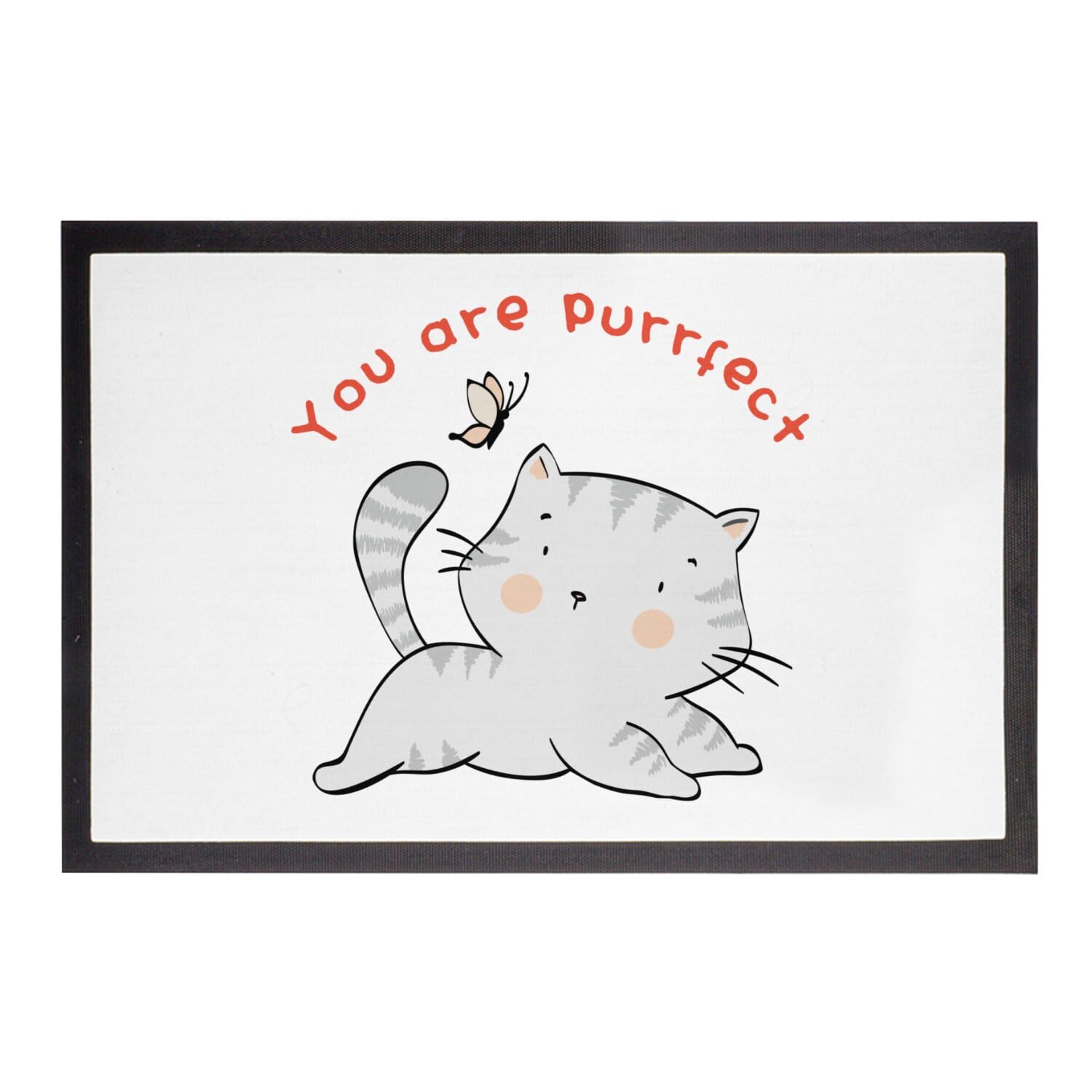 Paillasson Blanc You are Purrfect déclaration d'amour aux chats tapis