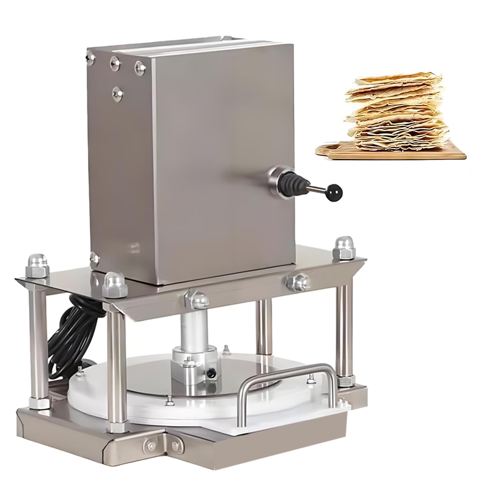 Pressa per Pasta per Pizza in Acciaio Inossidabile Resistente, pressa e spianatrice Portatile per Pasta, Perfetta per ristoranti, pizzerie e cucine domestiche, Facile da Pulire 30cm/11.8in