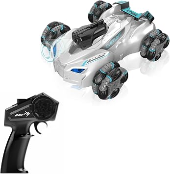Toy 2.4GHz Full Function 1080P HD Camera with Remote Control Connectable to Phone 4x4 Acrobat Car (White)