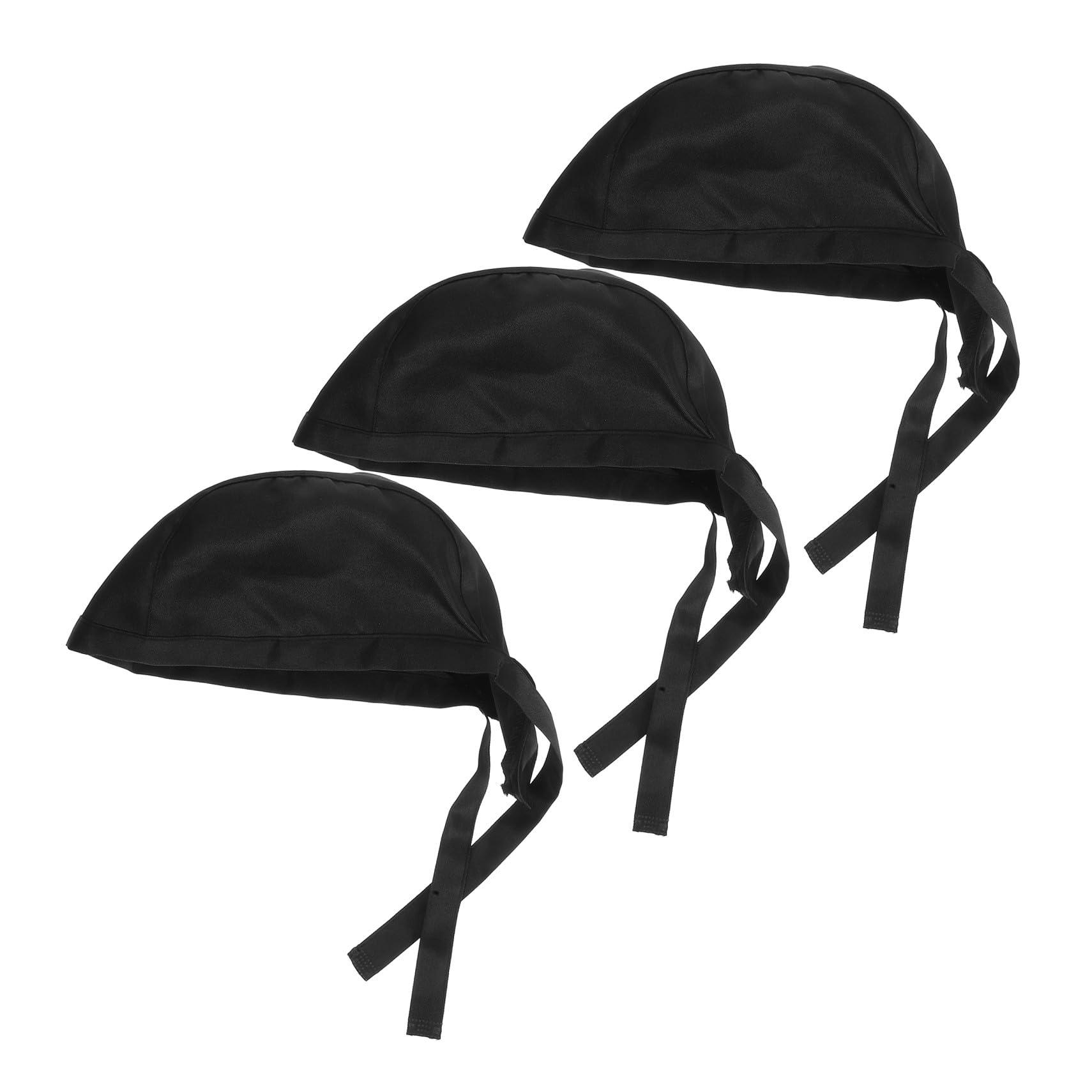 FRCOLOR 3 Pezzi Berretti Cuoco Nero Regolabili e Confortevoli Cappelli da Cucina per Uomo e Donna per Lavoro e Vita Quotidiana