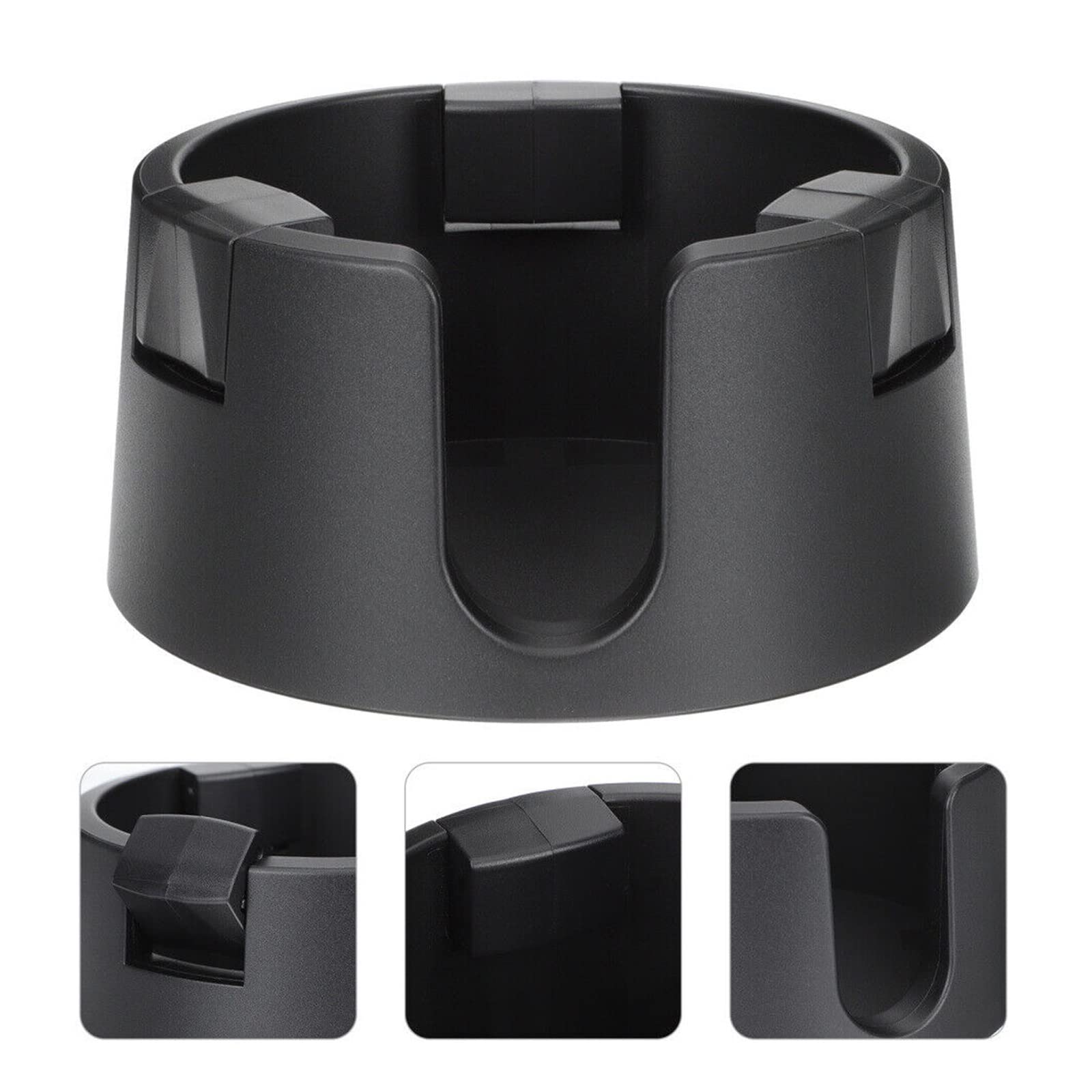 Xuanqingyi Store 2 szt. 11,3x5,3 cm Plastikowe czarne biurko Puszka Uchwyt na kubek Anti-rozlanie Mata wodna Kubek na napoje Stojak Uchwyty samochodowe