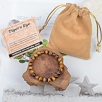 Vista 164 de MASSIVE BEADS Pulsera elástica de yoga hecha a mano con piedra natural, cristal curativo, energía, regalos para adultos unisex de 0.157 in, 0.236