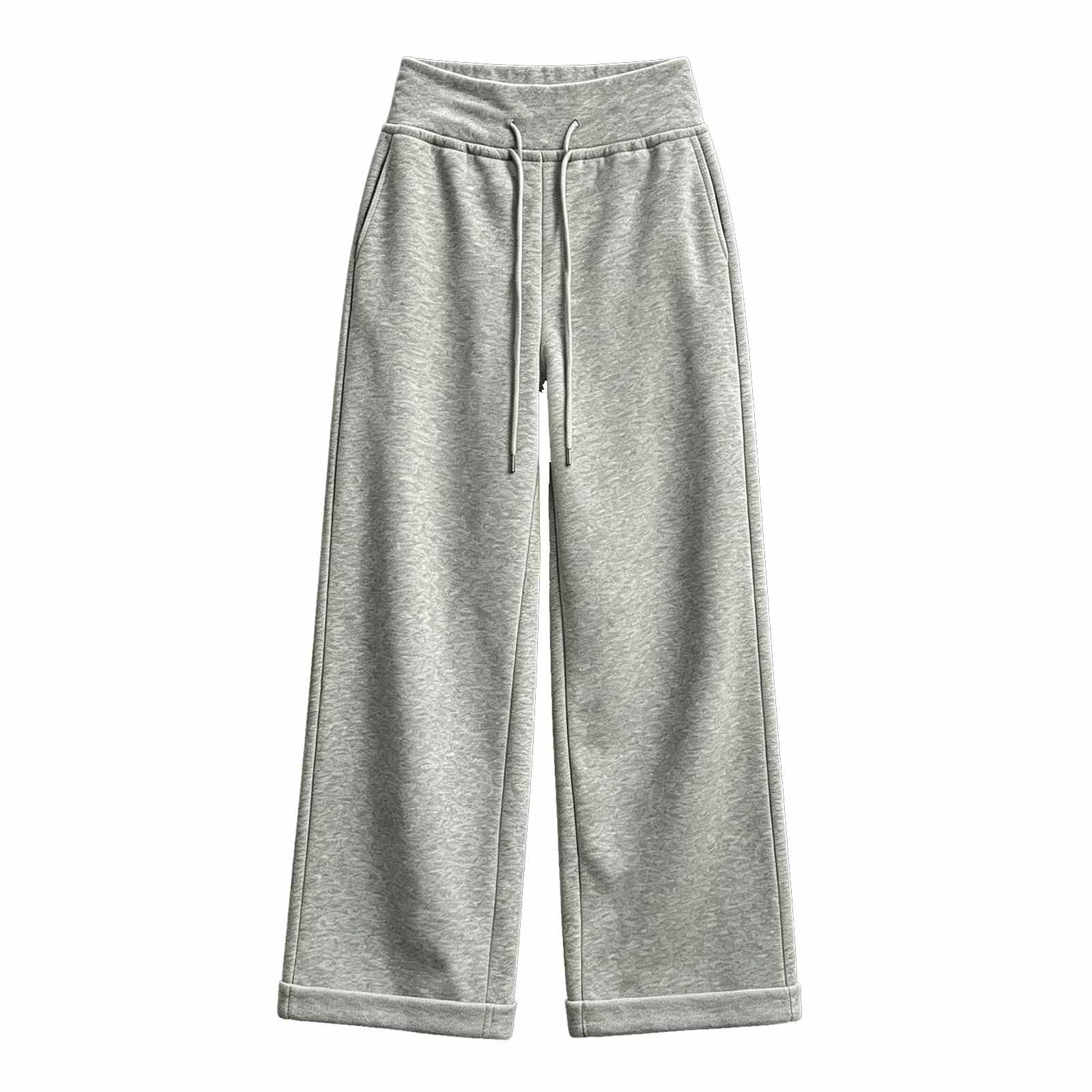 Pantalones de chándal para mujer, de cintura alta, de algodón, muselina