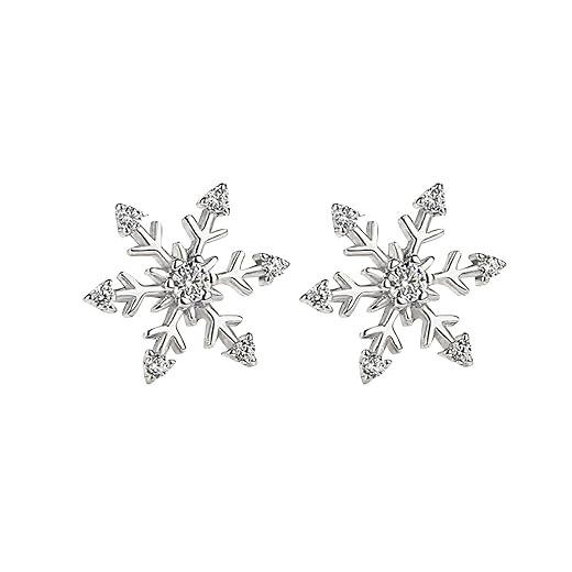 925 Sterling Silver Diamond Stud Earrings for Women