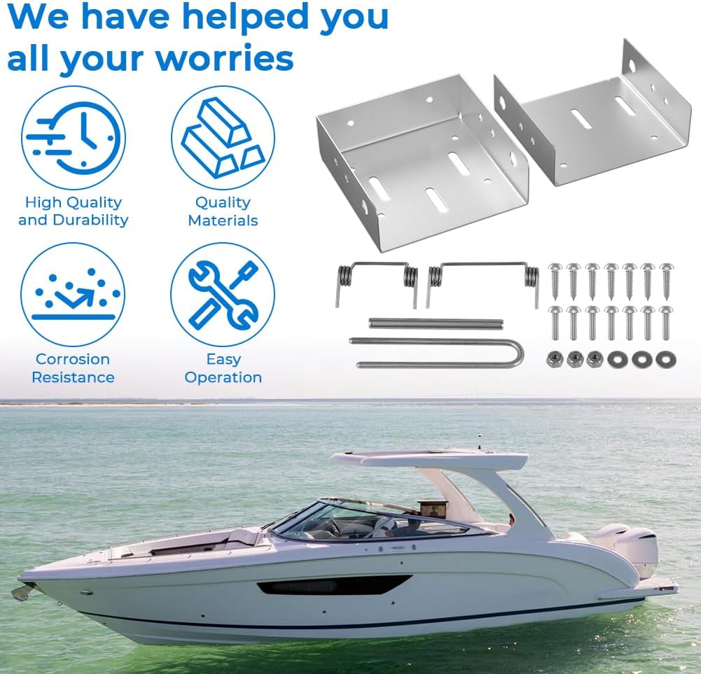 for Humminbird Garmin Lowrance Side Image Transducers Spring Back Bracket Kit