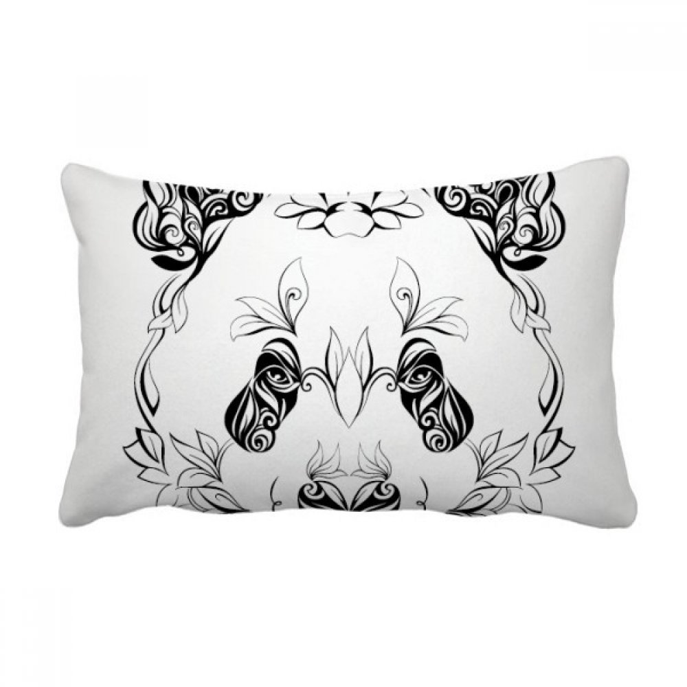 Coussin Oreiller Lombaire Panda Fluffy Décoration Canapé 40x60 cm