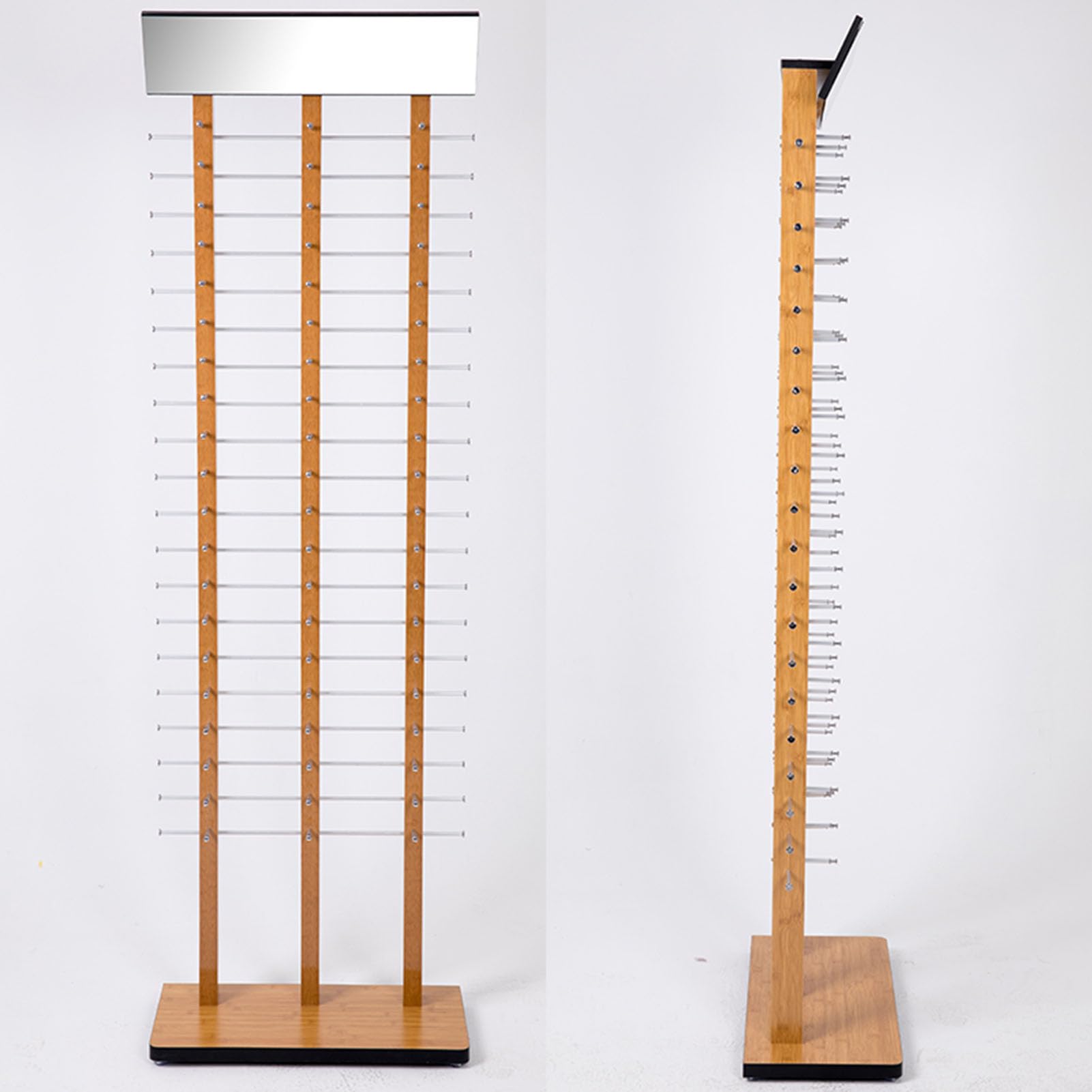 Estante De Madera Para Gafas De Sol De Pie, Soporte Para Gafas De Óptica, Expositor Colgante Para Tiendas, Expositor Comercial Para Monturas De Gafas, Soporte Para Gafas De Le.60 pairs
