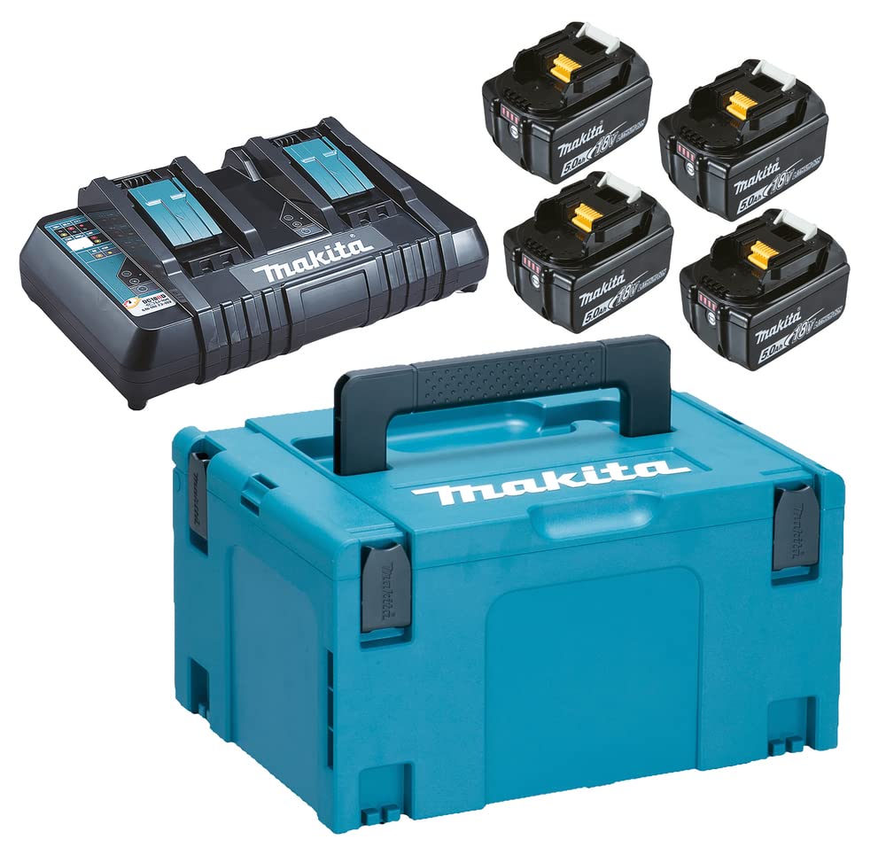 Makita 197627-6 Battery + Charger Pack DC18RD + 4 x BL1850 18v 5.0ah I