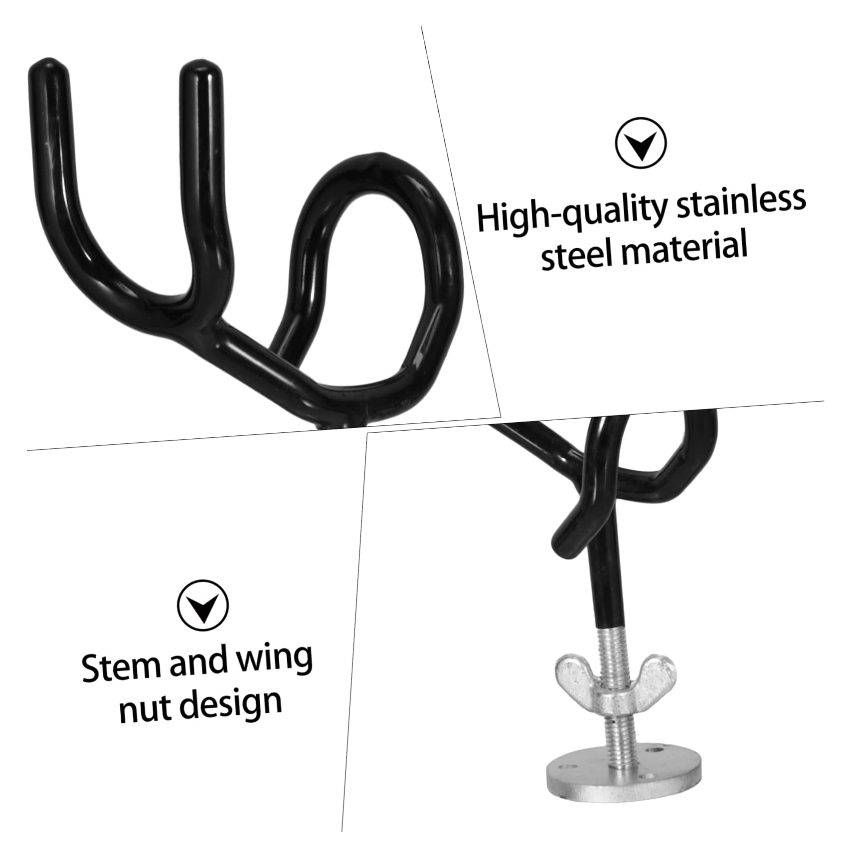 BESPORTBLE 2pièces Support De Canne Base De Montage pour Dérive Et Au Crapet Acier Inoxydable Lot