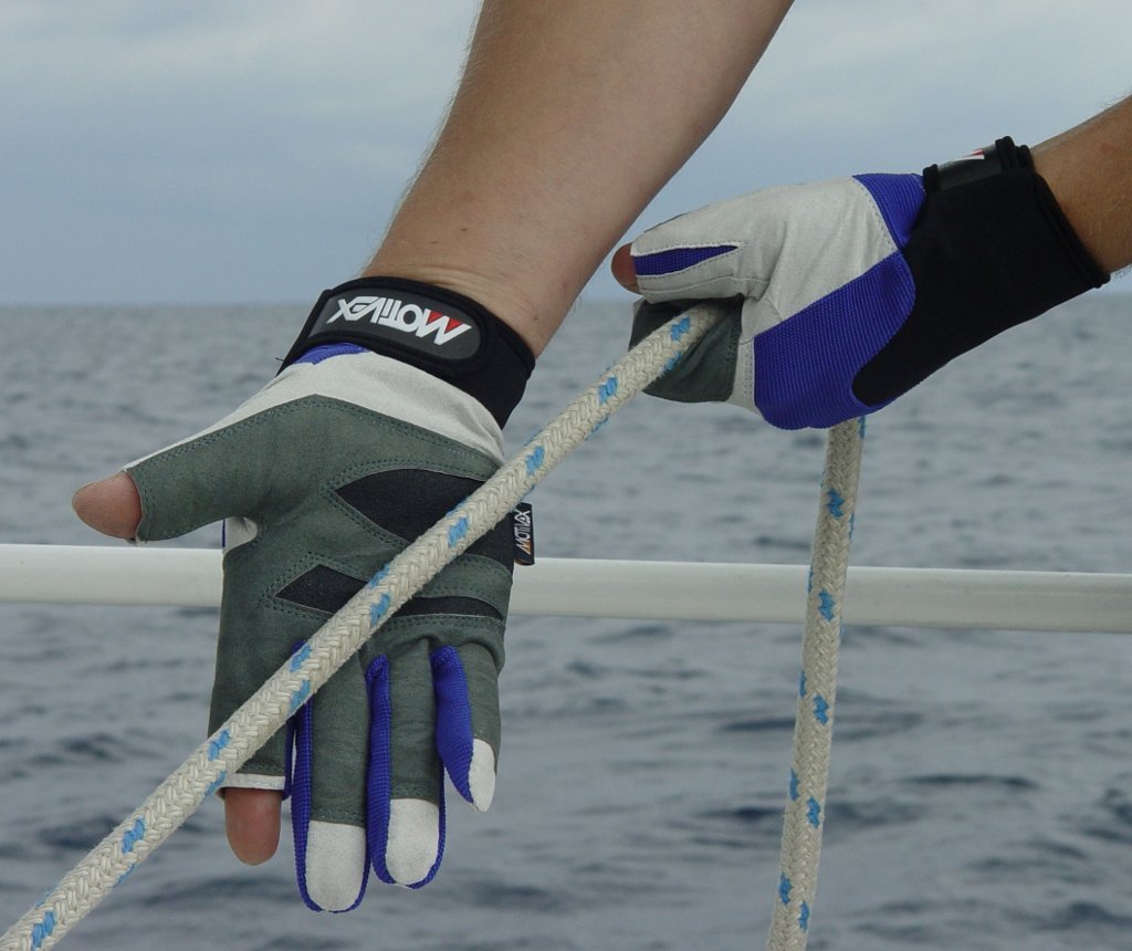 Guantes de Vela Extra Antideslizantes con Inserto de Neopreno con 2 Dedos Cortados