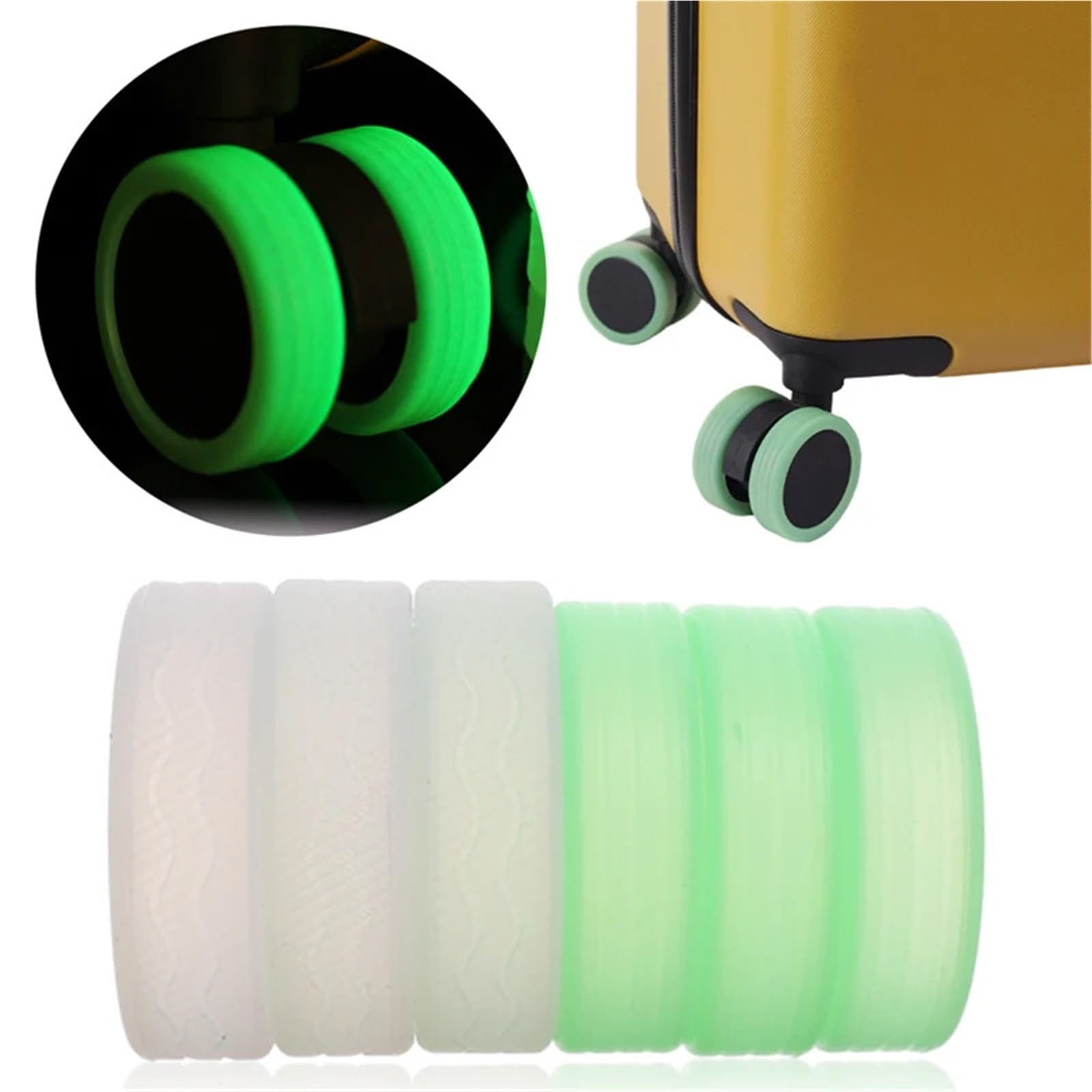 Fundas para Ruedas de Equipaje 4-32 Uds Cubierta Protectora de Rueda Equipaje Silicona a Prueba Ruido Maleta Spinner Protector Cubre Accesorios para Ruedas Equipaje Viaje(32pcs)