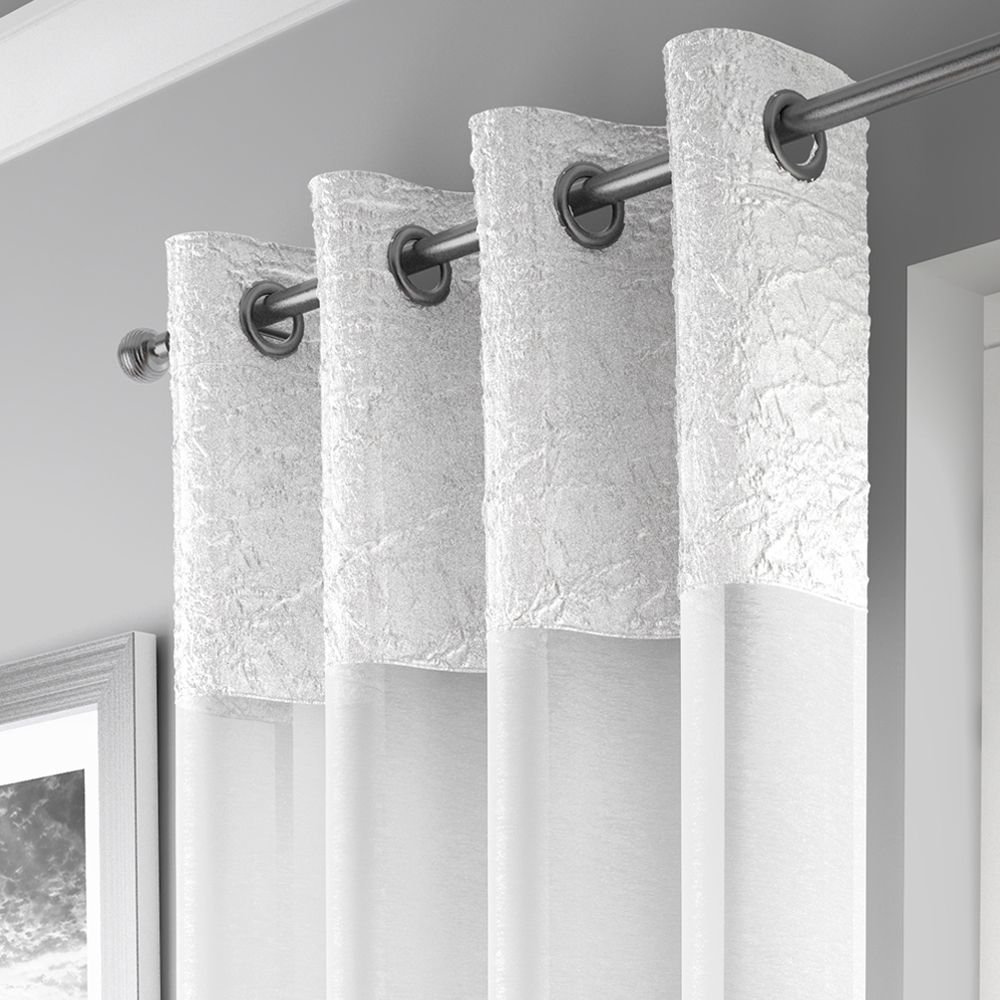 Tony's Textiles White Madeira Eyelet Voile Panel - 54"/137Cm