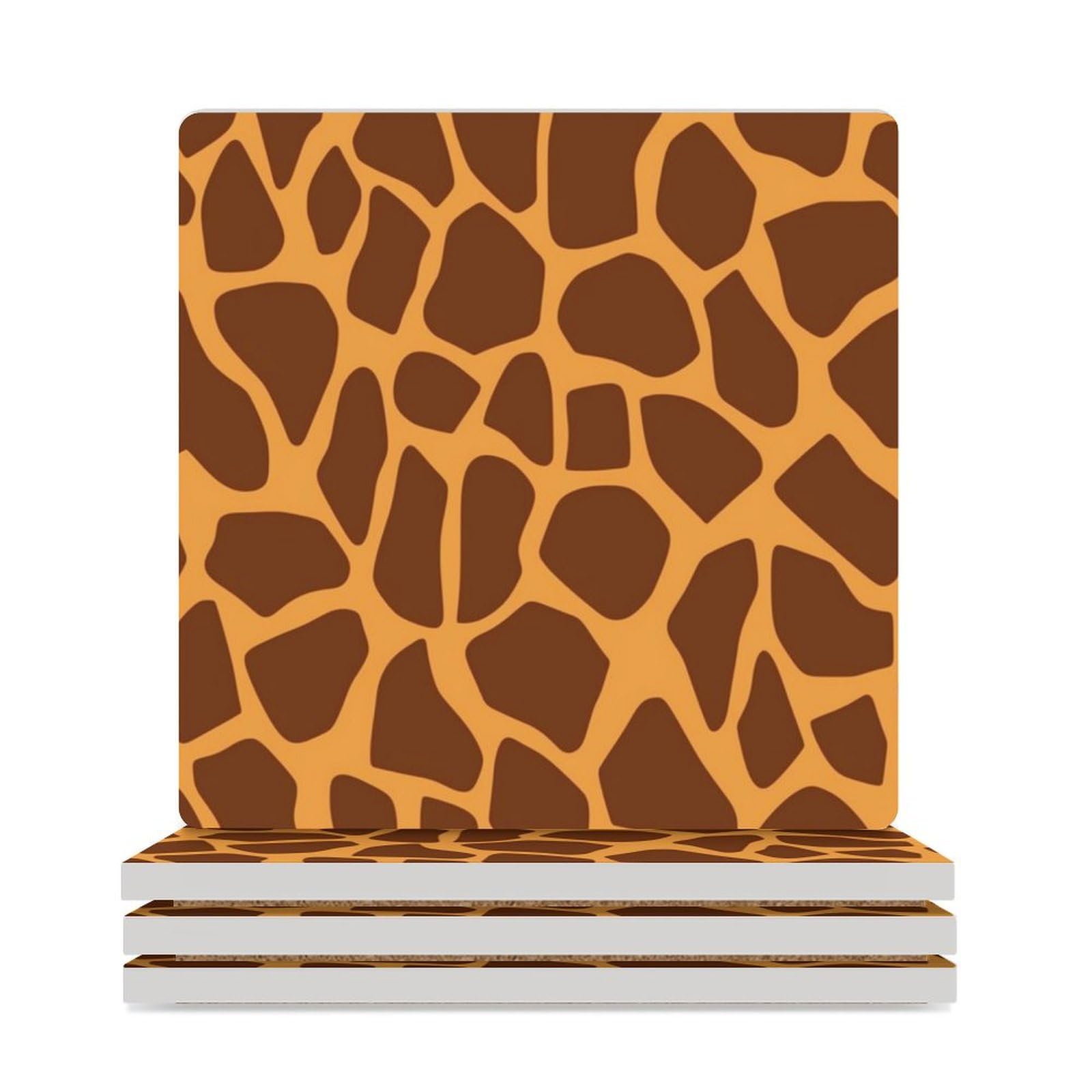 Dessous de verre réutilisable girafe anti-tache