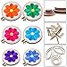 8 Sets Mini Ring Embroidery Hoop Wooden Small Round Bamboo Circle Cross Stitch Hoop Ring for Jewelry DIY Sewing Pendant Frame Craft Favors