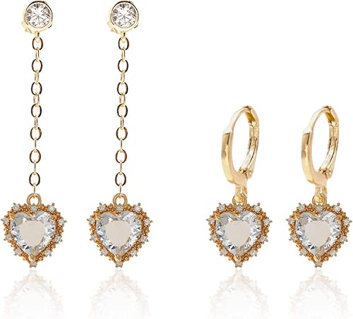 Miniatura 3 de ZeaLian Abalorios de corazón de cristal de aleación chapada en oro para hacer joyas, pulseras, collares, aretes, colgantes, suministros de