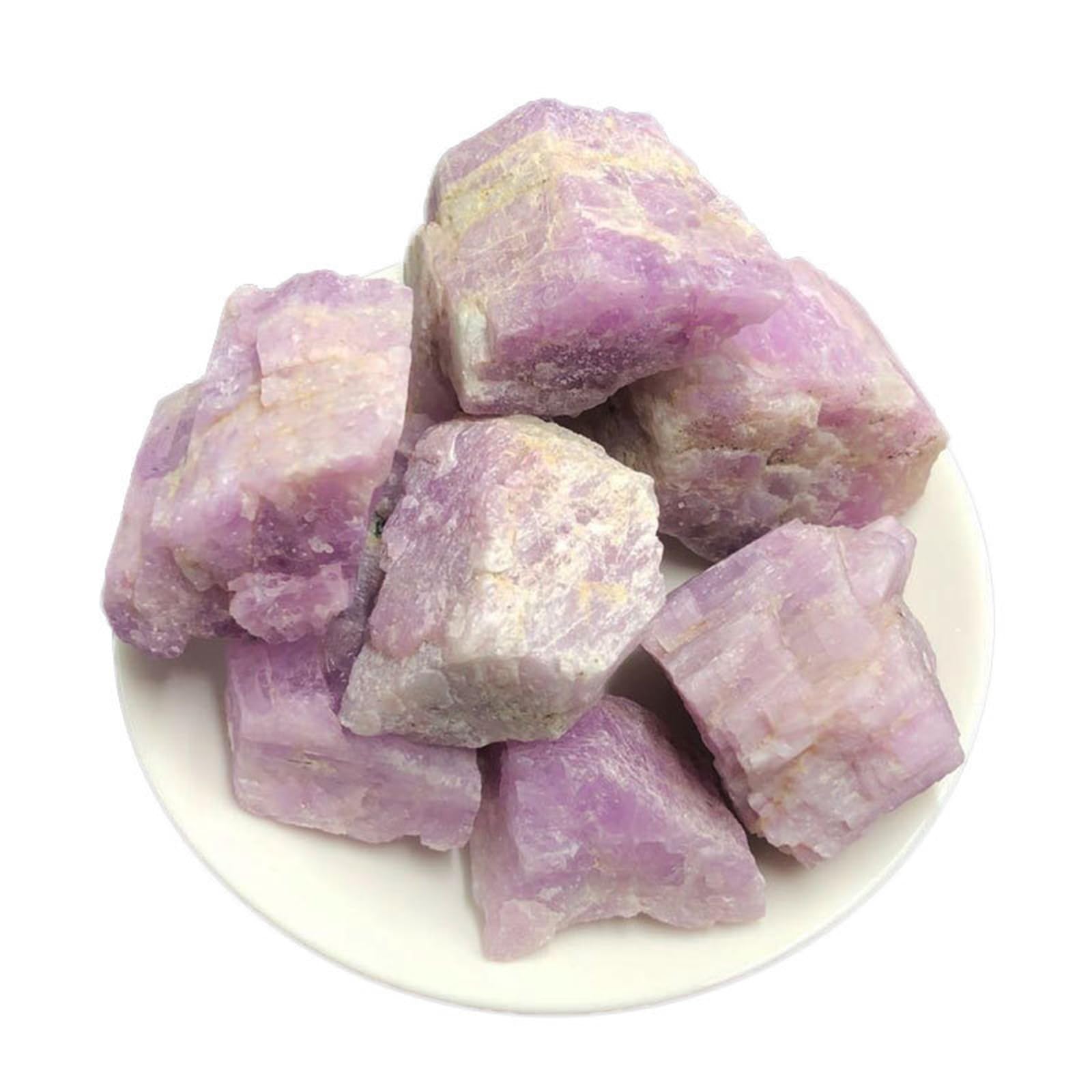 NHDVDVAV Bulk Natural Kunzite Large Raw Stones Irregular Crystal for Cabbing,Tumbling,Cutting,Lapidary,Polishing,Reiki Crytsal Healing,1000g