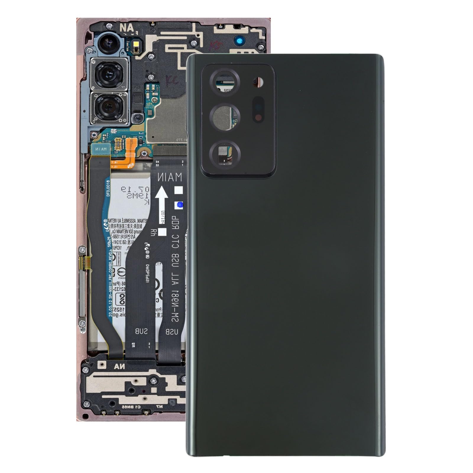 Tylna pokrywa baterii zamiennik do Samsung Galaxy Note 20 Ultra, zamiennik baterii tylna pokrywa drzwi do Samsung Galaxy Note 20 Ultra (czarna)
