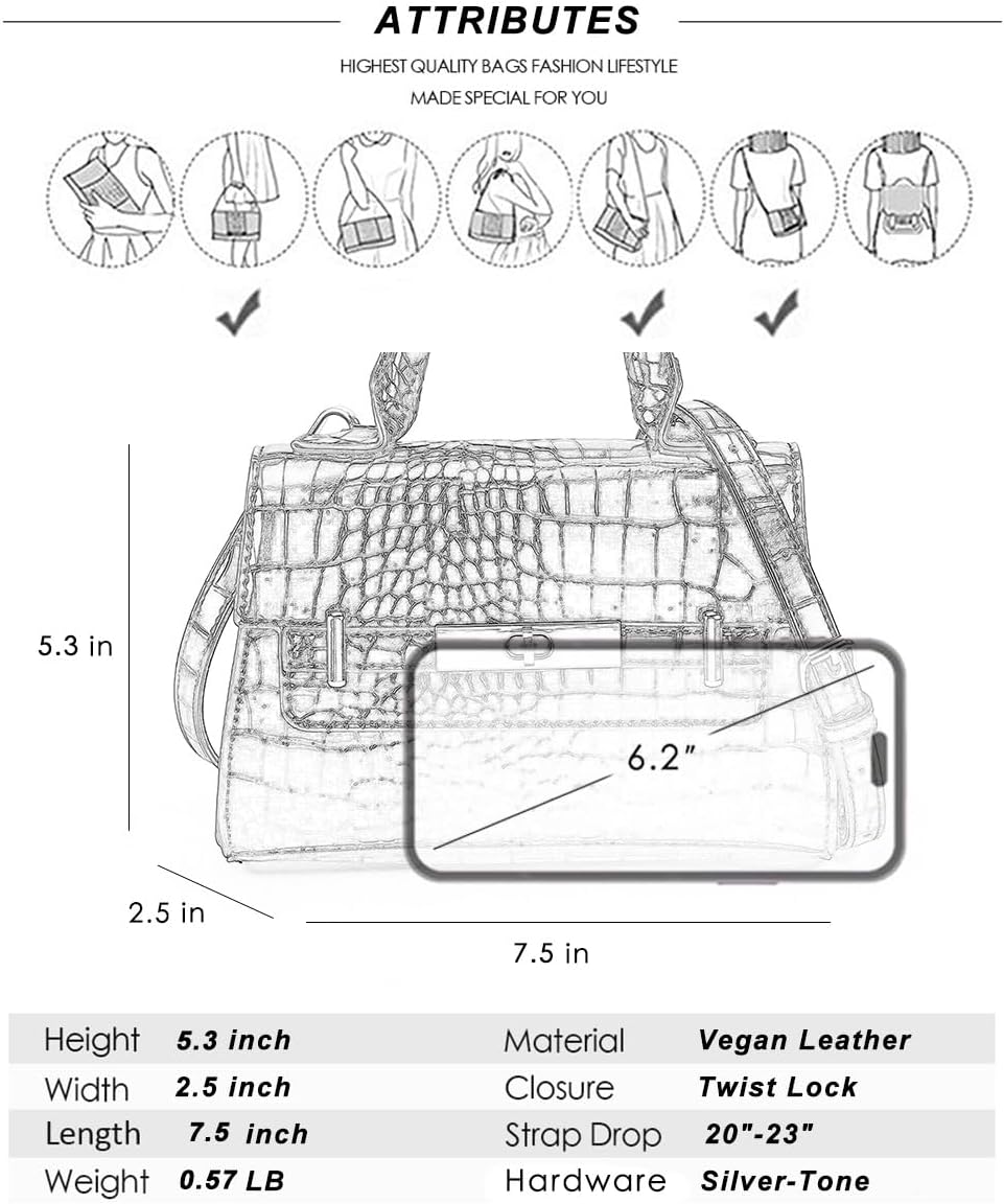 GLITZALL Small Cute Crossbody Purse for Women with Top Handle Designer Mini Tote Bag for Summer - Image 7