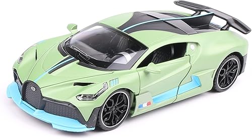 Escala 132 para Bugatti Divo, aleación de zinc, juguete electrónico fundido a troquel con luces y música, decorativo, mini vehículos, juguetes para