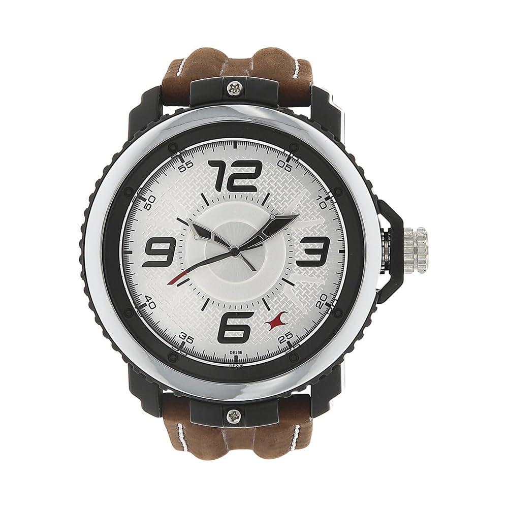 Fastrack Men Quartz Analog Silver Dial Leather Strap Watch For Guys-Ns38017Pl02, Band_Brown (B00SV6QWDY) Amazon Price History, Amazon Price Tracker